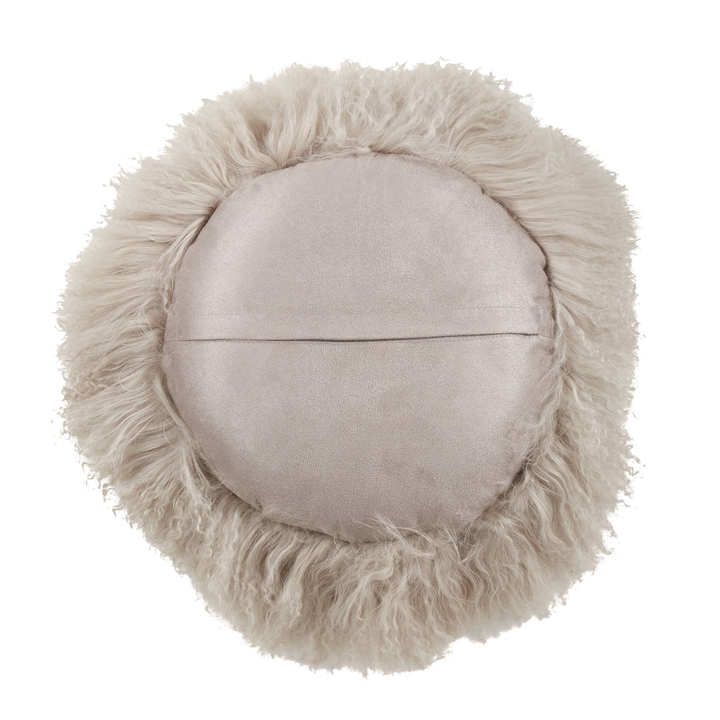 Saro Lifestyle - Mongolian Lamb Fur Pillow - Poly Filled: Oyster / Polyester Insert / 13"