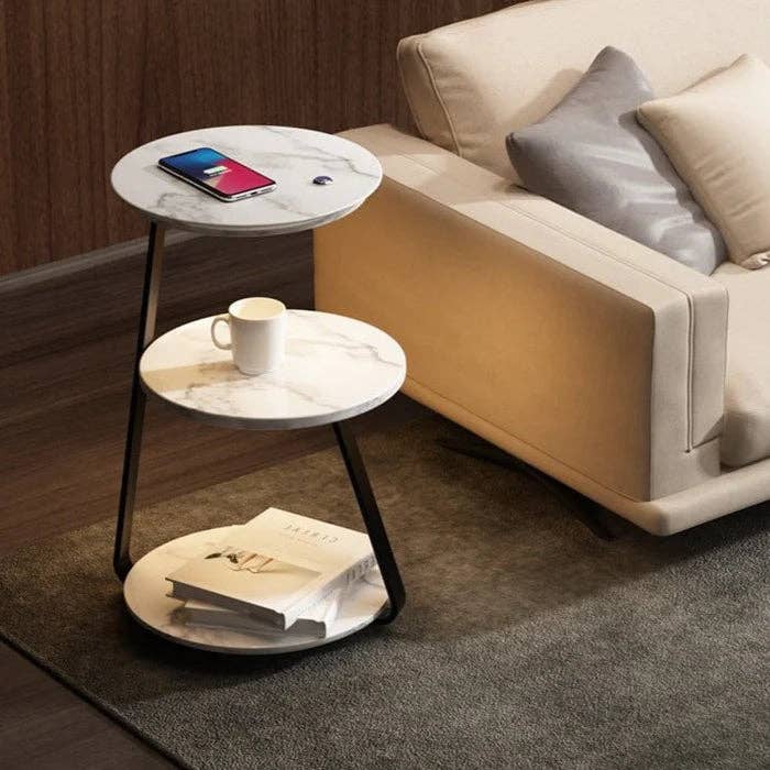 BRECK + FOX - LED Wireless Charging Table: Marble