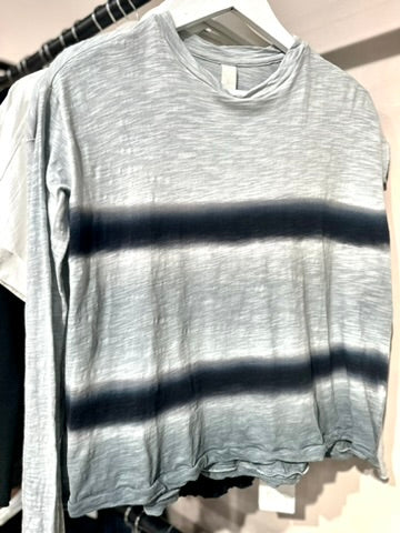 Pewter Stripe Trap Top Non Flared Sleeve by Gilda Midani