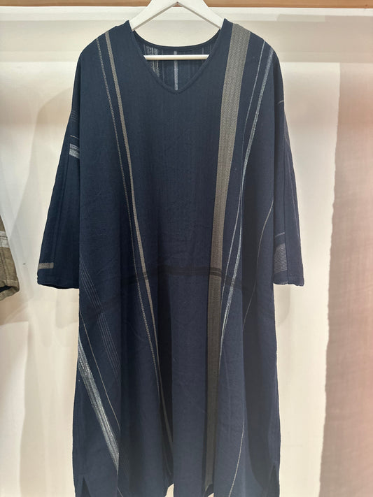 Tamaki-Niime Fuwa-T ALL - 3/4 length sleeve Wool-Cotton blend Kaftan from Japan