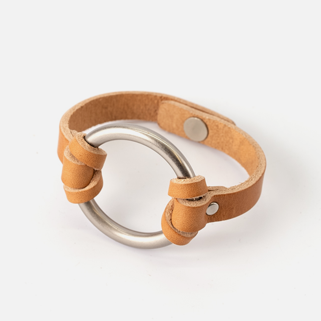 O-Ring Chinati Bracelet: Small / Natural / Black