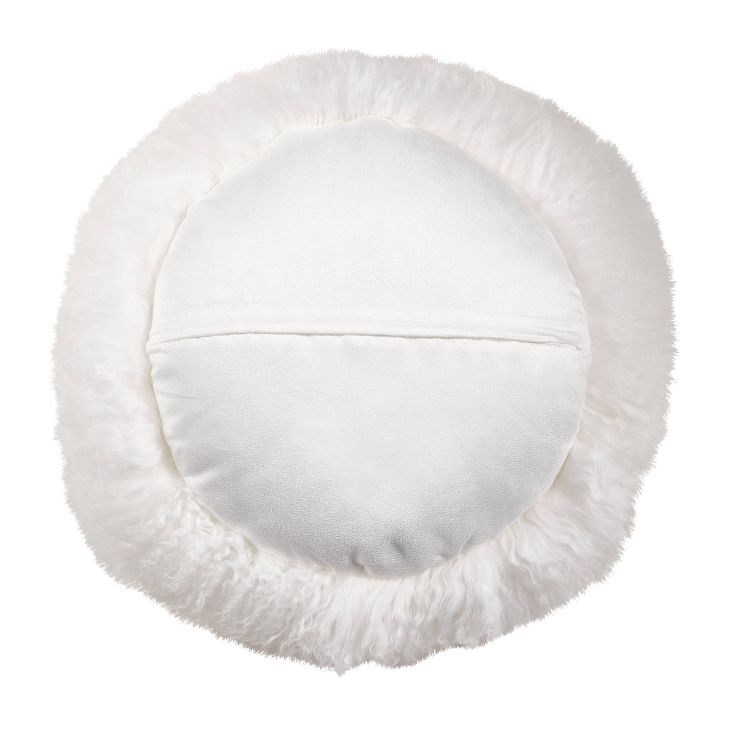 Saro Lifestyle - Mongolian Lamb Fur Pillow - Poly Filled: Oyster / Polyester Insert / 13"