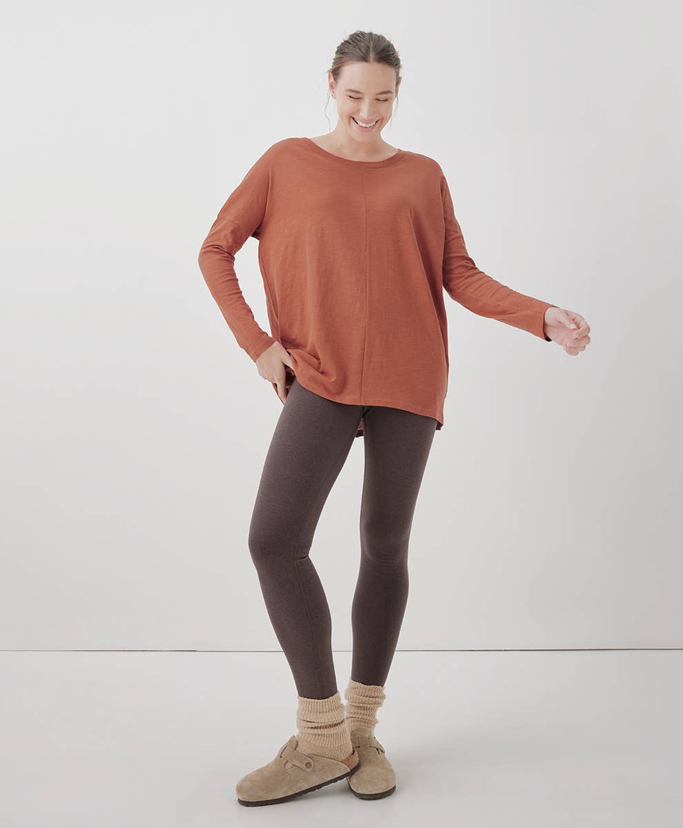 Pact - Women’s Featherweight Slub Airy Long Sleeve: Ore / Large