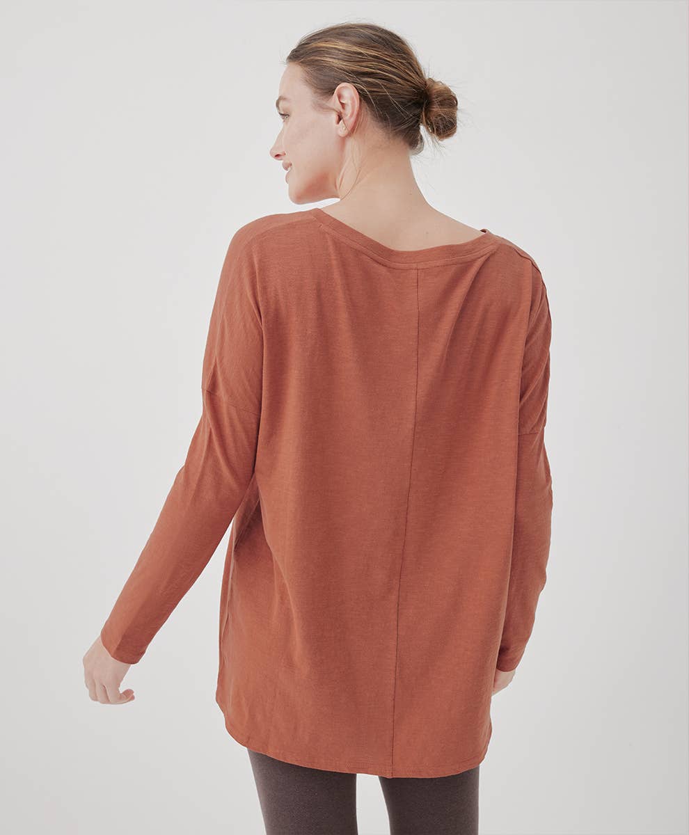 Pact - Women’s Featherweight Slub Airy Long Sleeve: Ore / Large