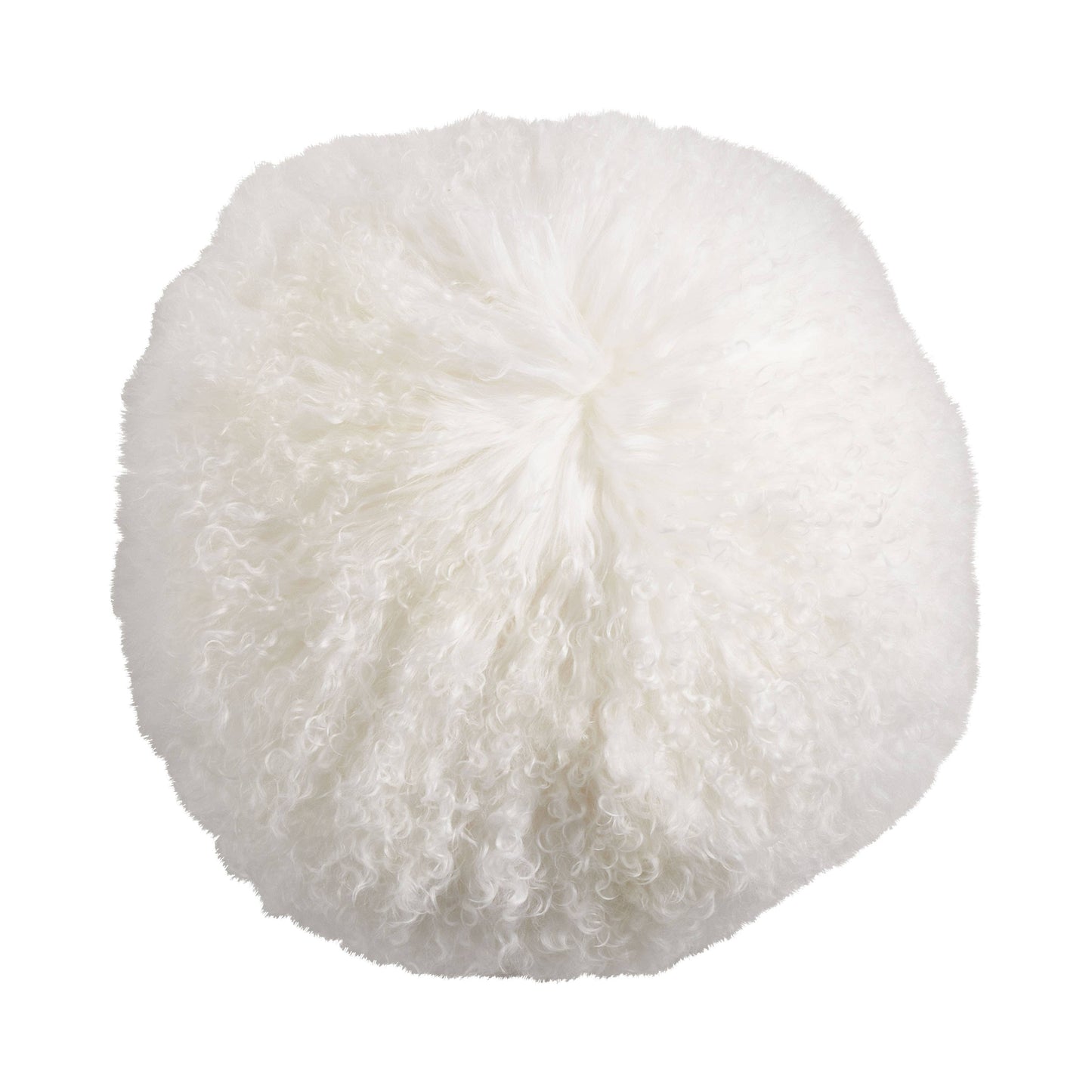 Saro Lifestyle - Mongolian Lamb Fur Pillow - Poly Filled: Oyster / Polyester Insert / 13"