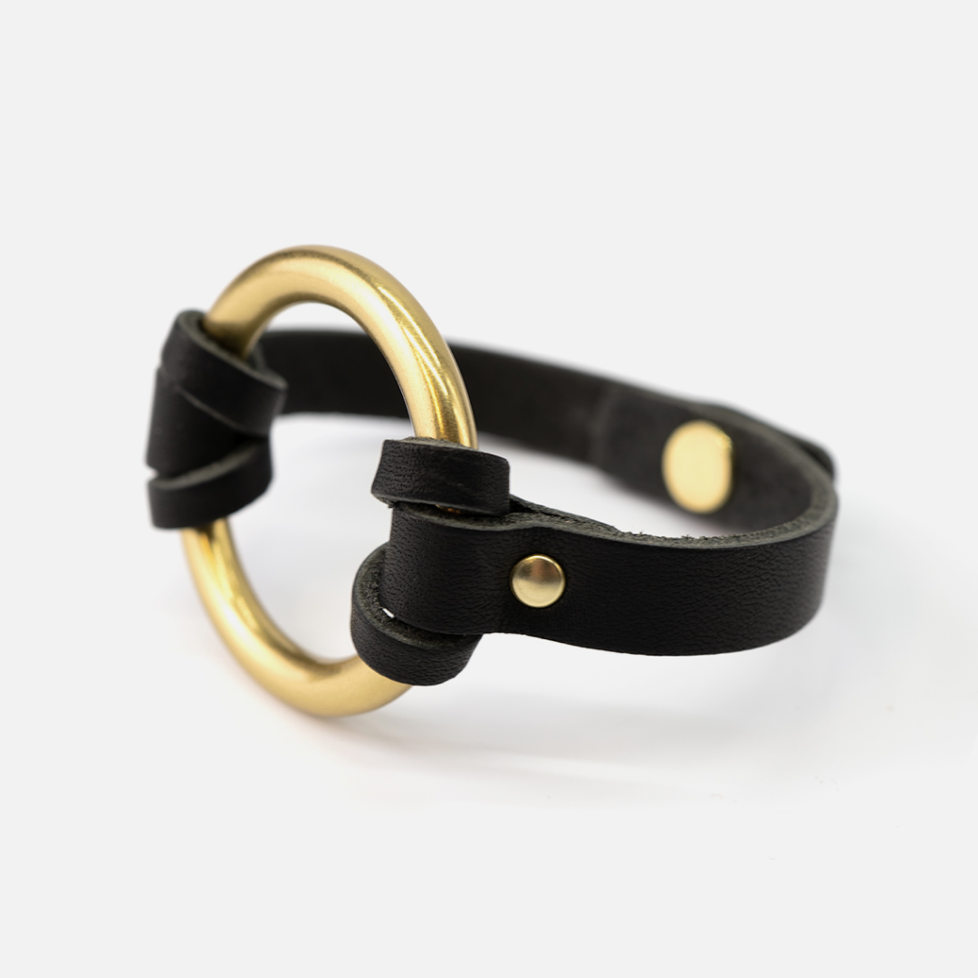 O-Ring Chinati Bracelet: Small / Natural / Black