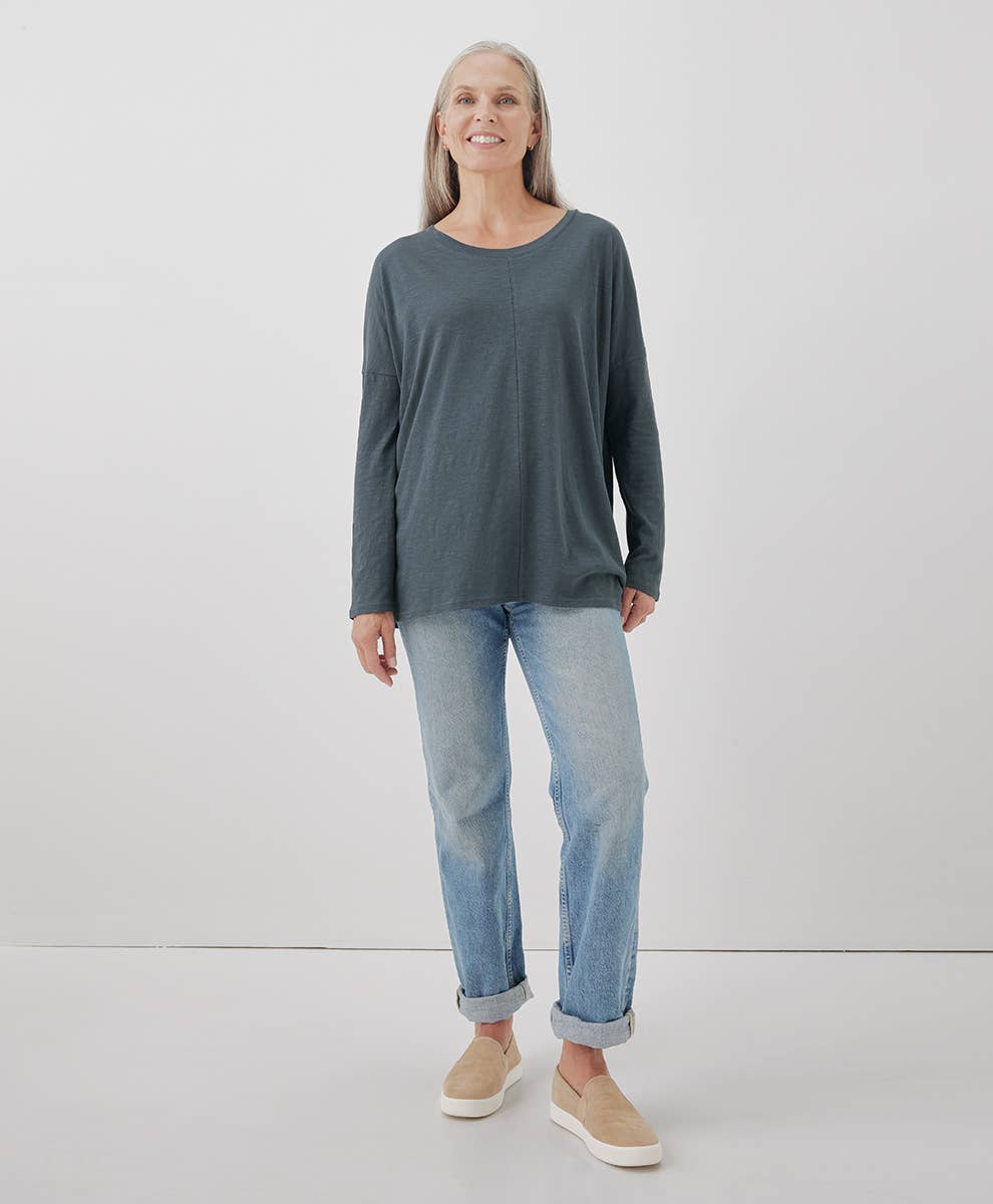 Pact - Women’s Featherweight Slub Airy Long Sleeve: Ore / Large