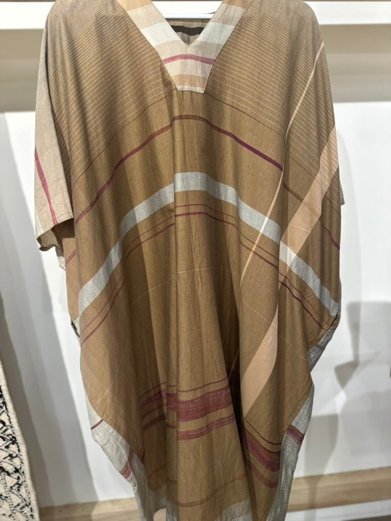 Tan Organic Cotton Kaftan Dress by Tamaki