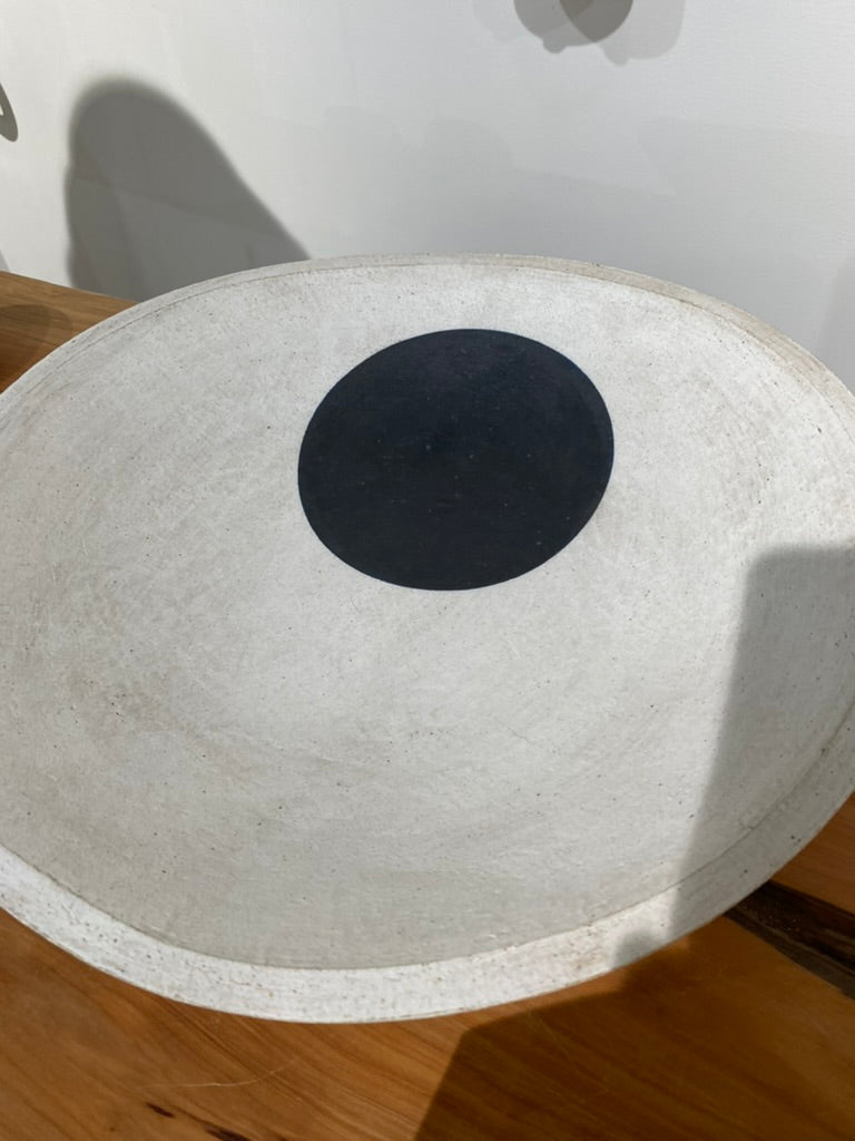 Mquan Indigo Dot Stoneware Bowl