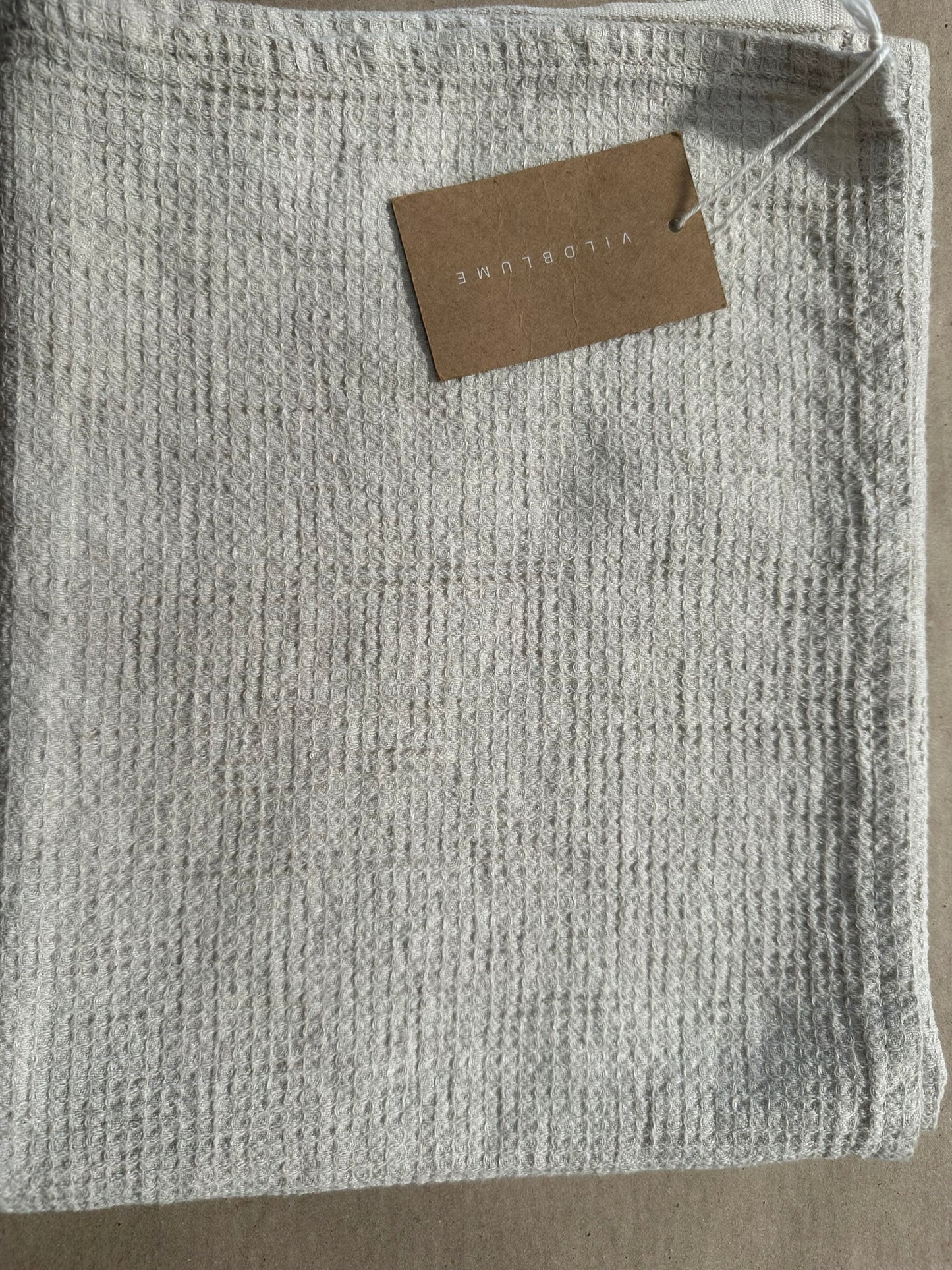 organic flax-cotton waffle hand towel