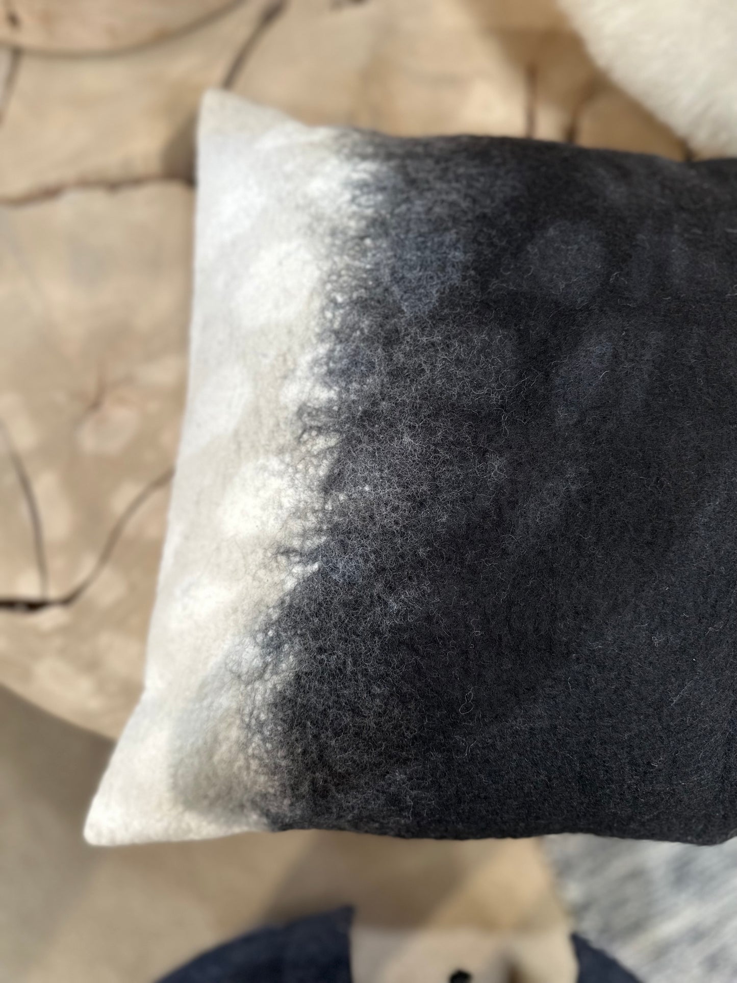 15" x 15" Eclipse Hand Felted Pillow, Small