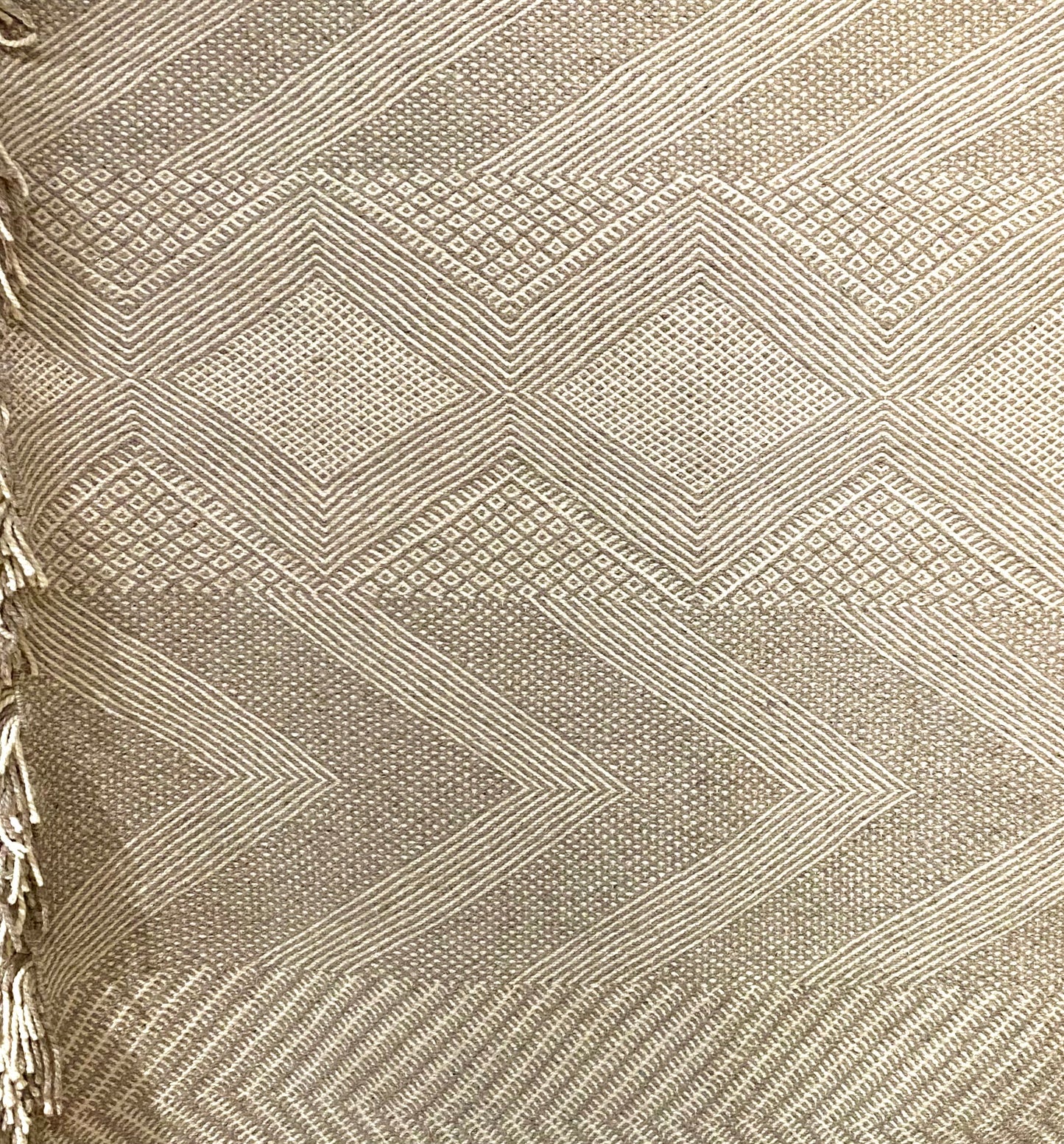 4'8"x7'1" Amazigh Banded Taupe Pattern Wool Carpet