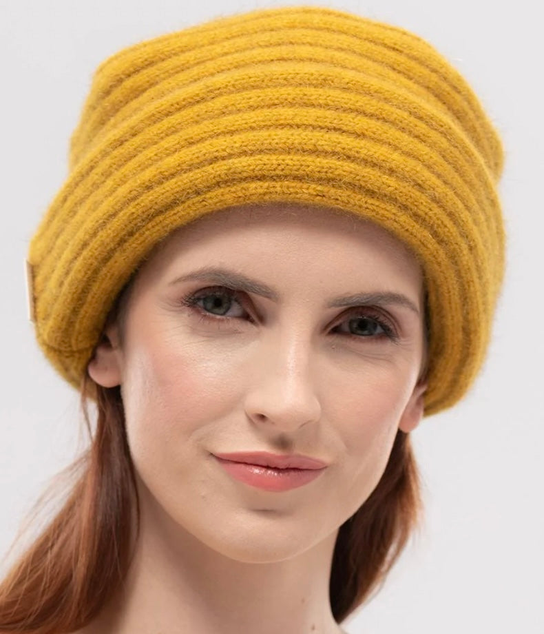 Felted Double Ribbed Hat from New Zealand