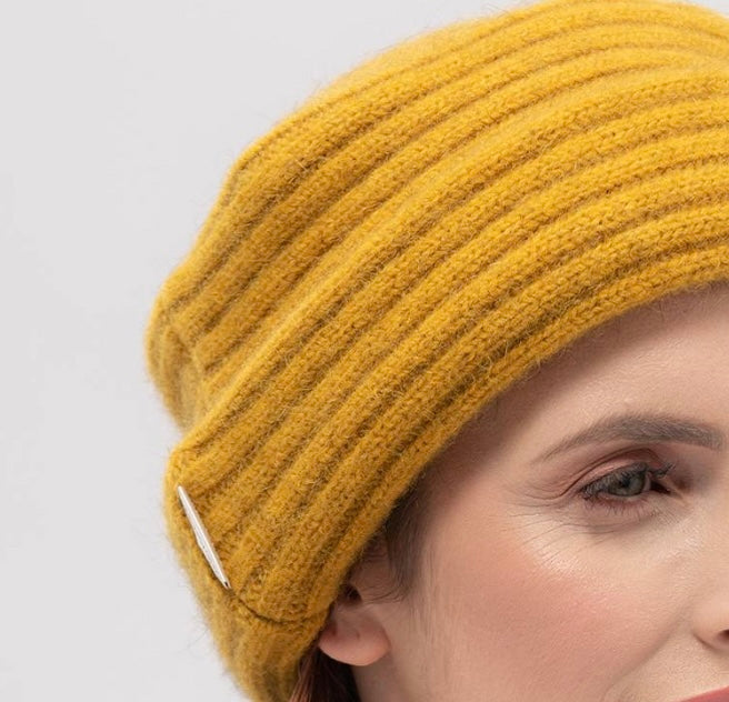 Felted Double Ribbed Hat from New Zealand