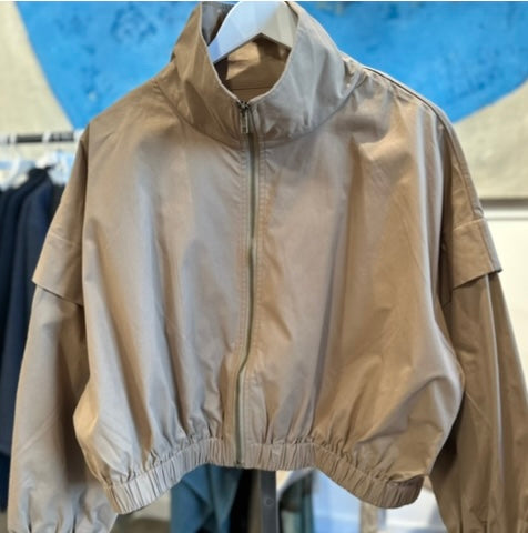 Cropped Cotton Safari Jacket