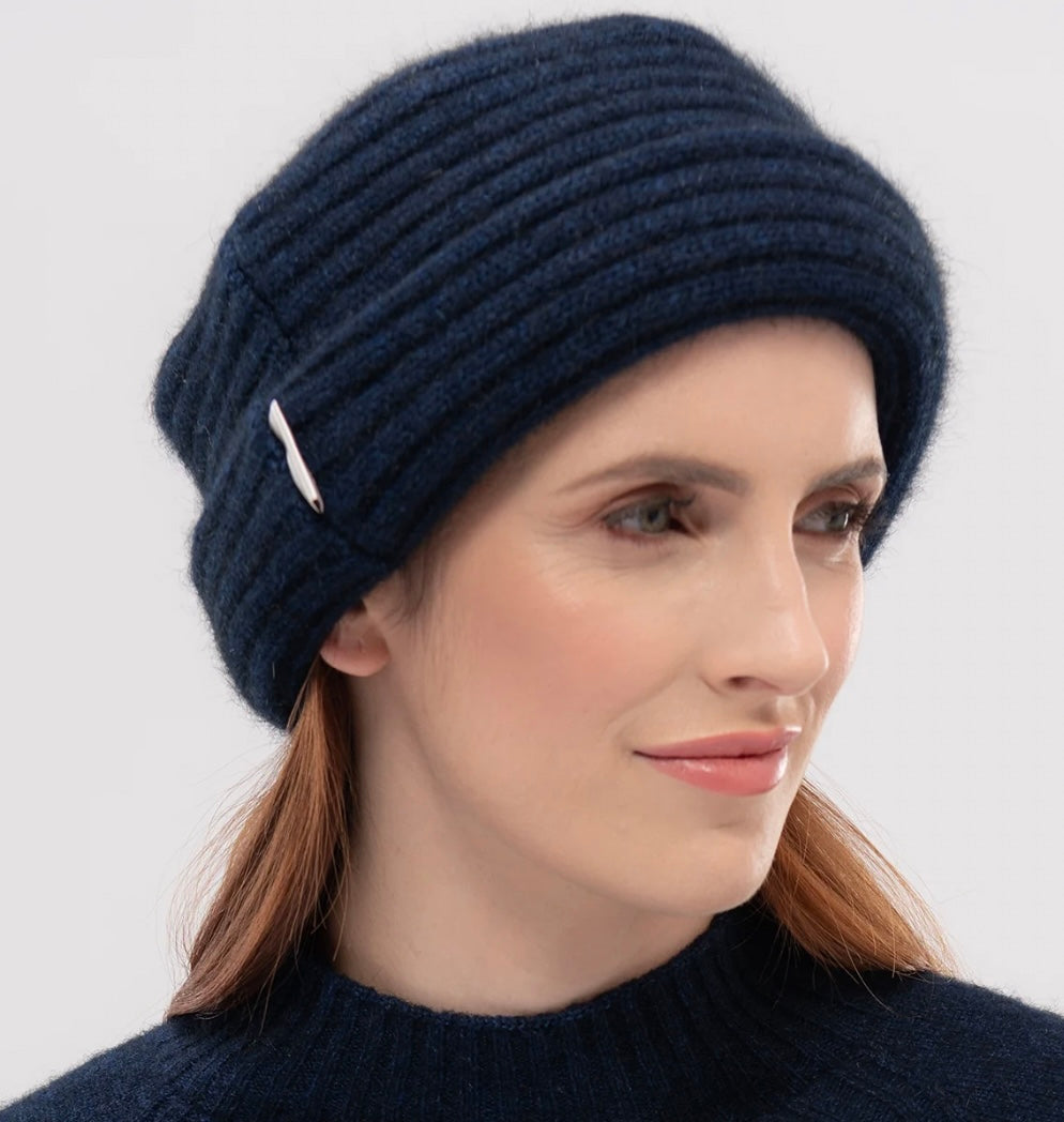 Felted Double Ribbed Hat from New Zealand