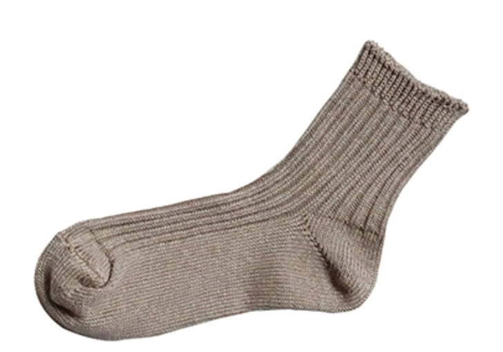 Linen ribbed sock from Japan