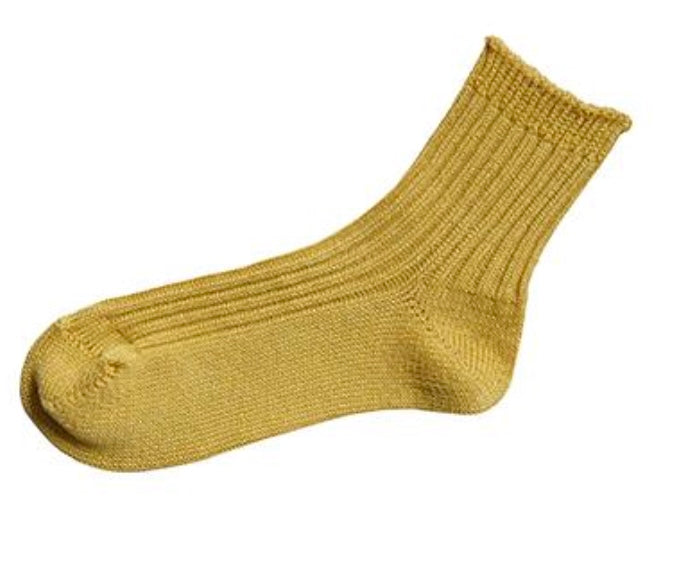 Linen ribbed sock from Japan