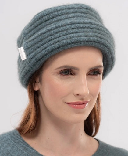 Felted Double Ribbed Hat from New Zealand