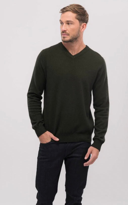 Callum V-Neck Cashmere Blend Sweater