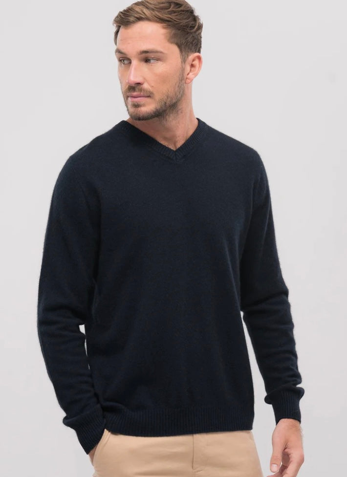 Callum V-Neck Cashmere Blend Sweater