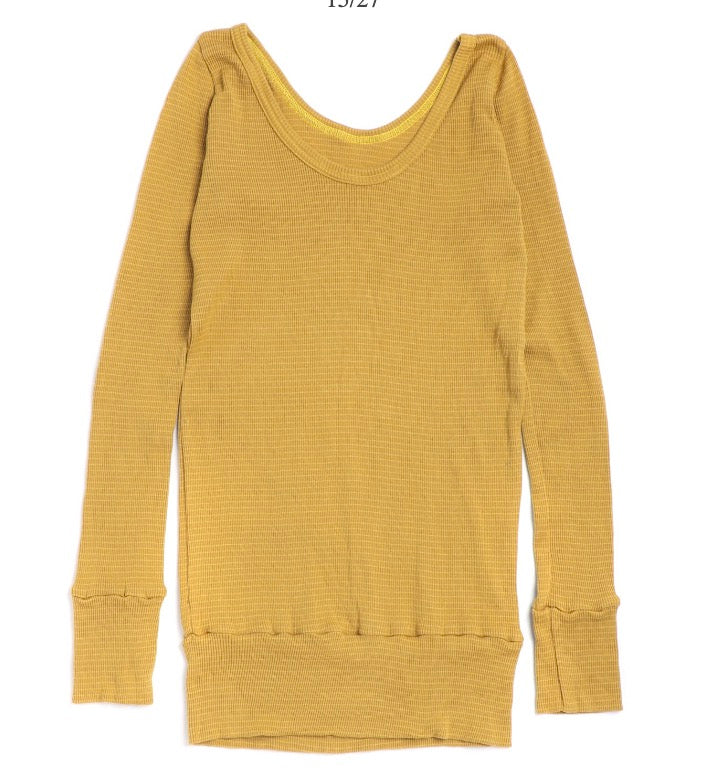 Tamaki-Niime Fukapita Scoop Cotton Knit Long Sleeve