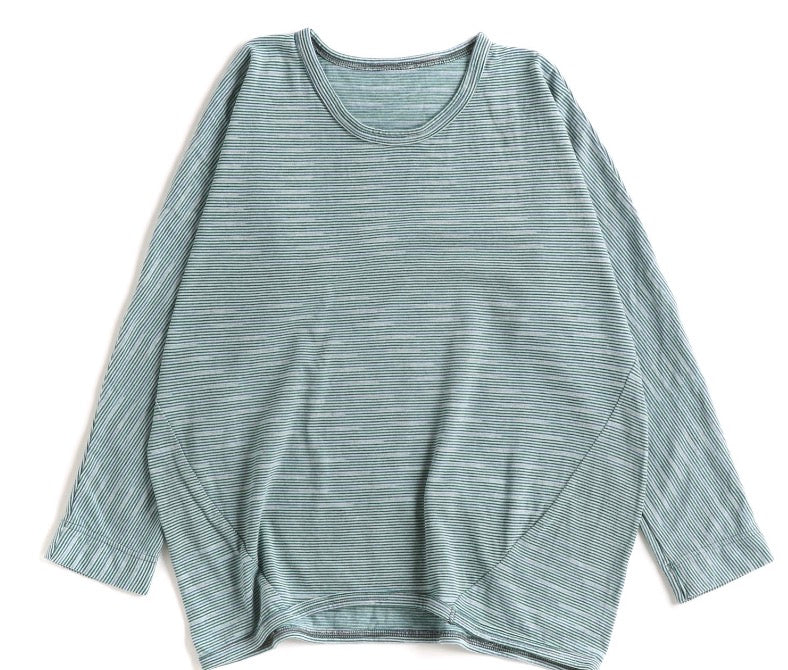 Tamaki-Niime Maru Woven Long Sleeve in Organic Cotton Knit