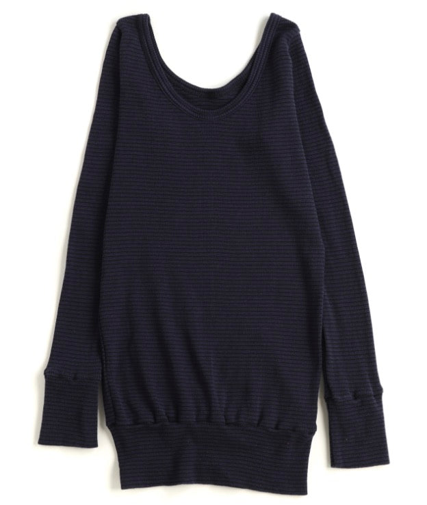 Tamaki-Niime Fukapita Scoop Cotton Knit Long Sleeve