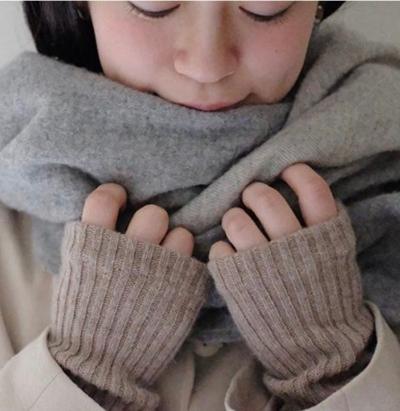 Baby Alpaca Wool Arm & Leg Warmers from Japan