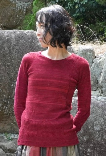 Tamaki-Niime In-nice organic cotton sweater hand made in Japan