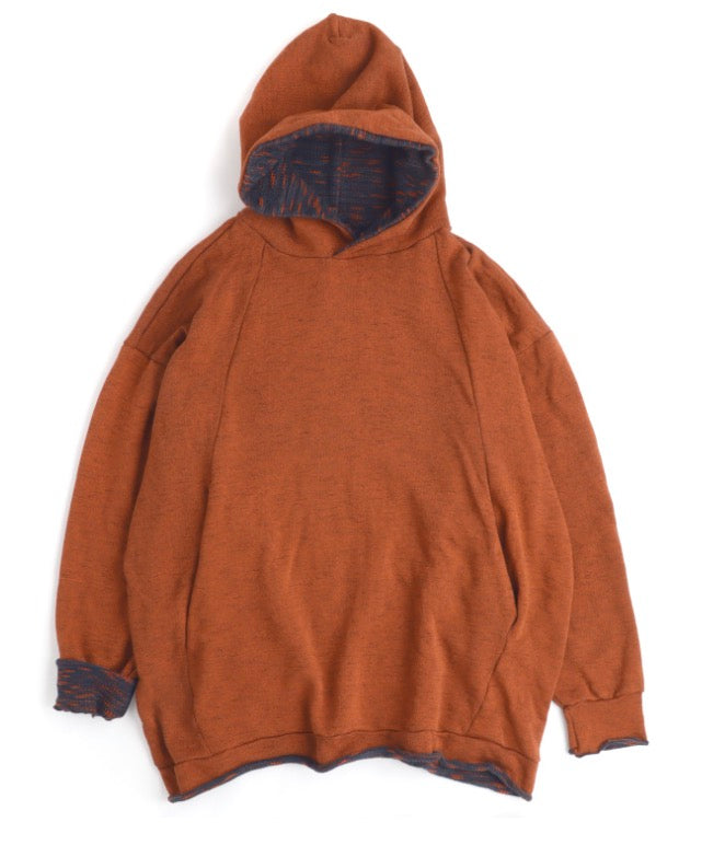 Tamaki Niime Dub Pocket reversible hoodie in organic cotton from Japan