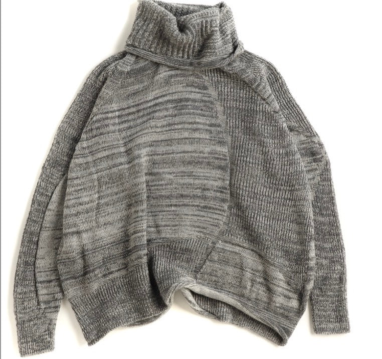 Tamaki Niime Knit Mellow Sweater with Funnel Cowl