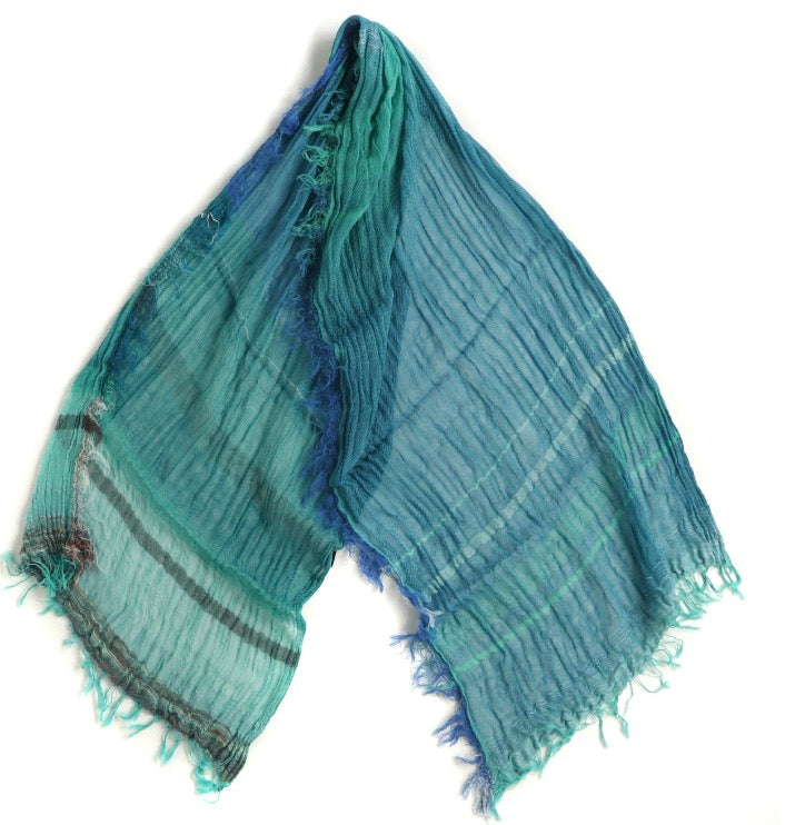 Tamaki-Niime 42”x70'' big gauze roots scarf by tamaki