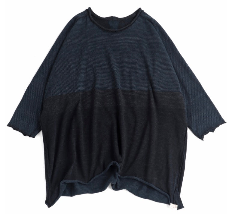 Tamaki-Niime Futo Nuime Mid Sleeve Fine Organic Cotton Woven Top Gender Free