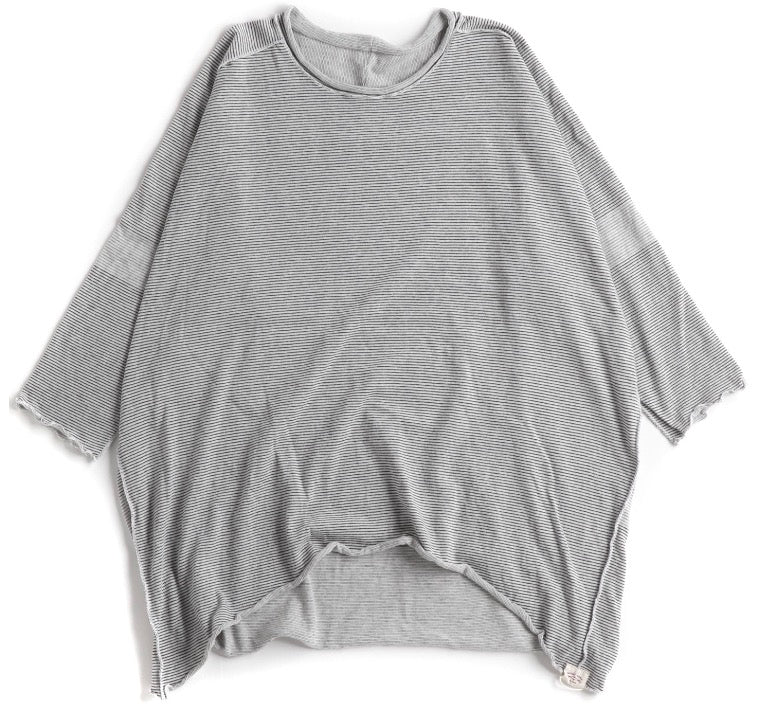 Tamaki-Niime Futo Nuime Mid Sleeve Fine Organic Cotton Woven Top Gender Free