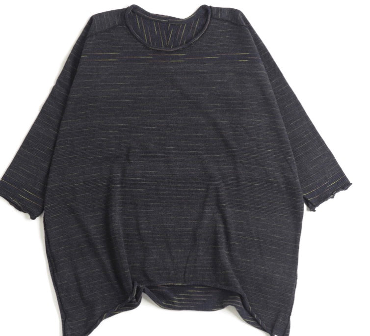 Tamaki-Niime Futo Nuime Mid Sleeve Fine Organic Cotton Woven Top Gender Free