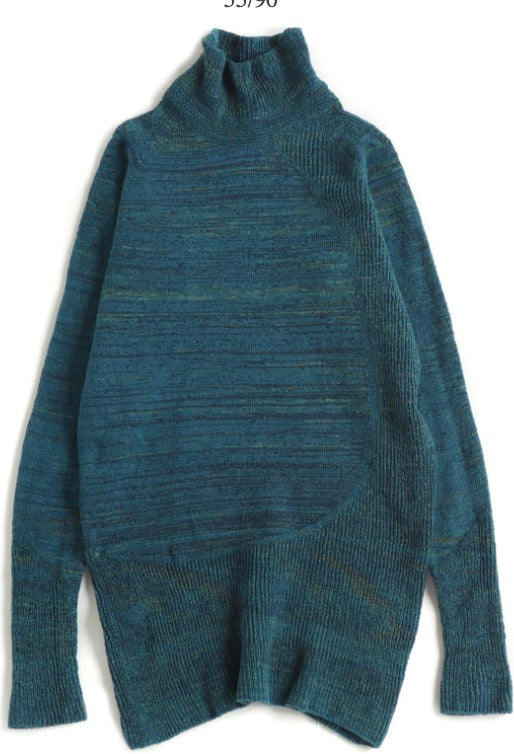 Tamaki-Niime Mock Turtle In Nice Stretch Sweater from Japan