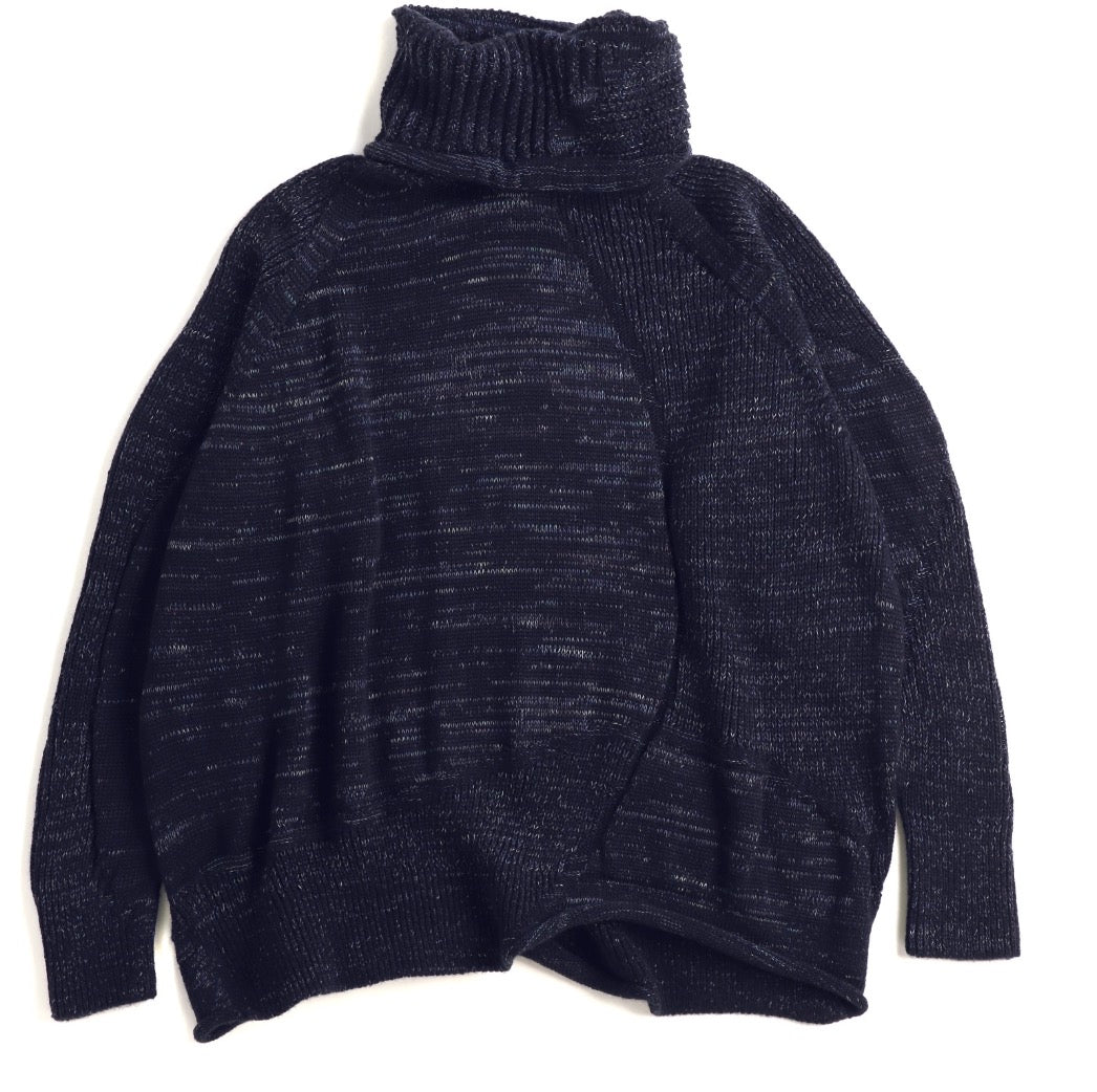 Tamaki Niime Knit Mellow Sweater with Funnel Cowl