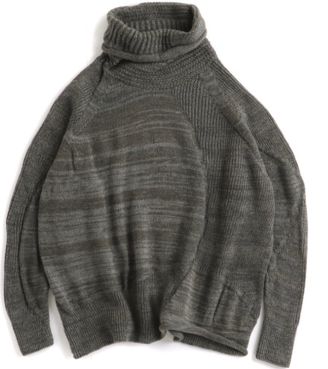 Tamaki Niime Knit Mellow Sweater with Funnel Cowl