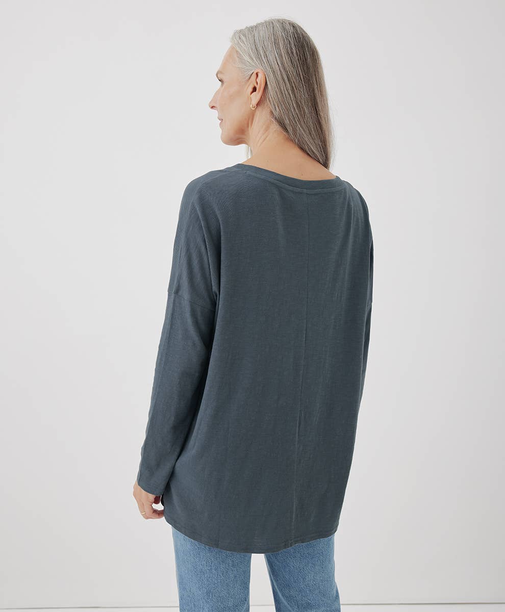 Pact - Women’s Featherweight Slub Airy Long Sleeve: Ore / Medium