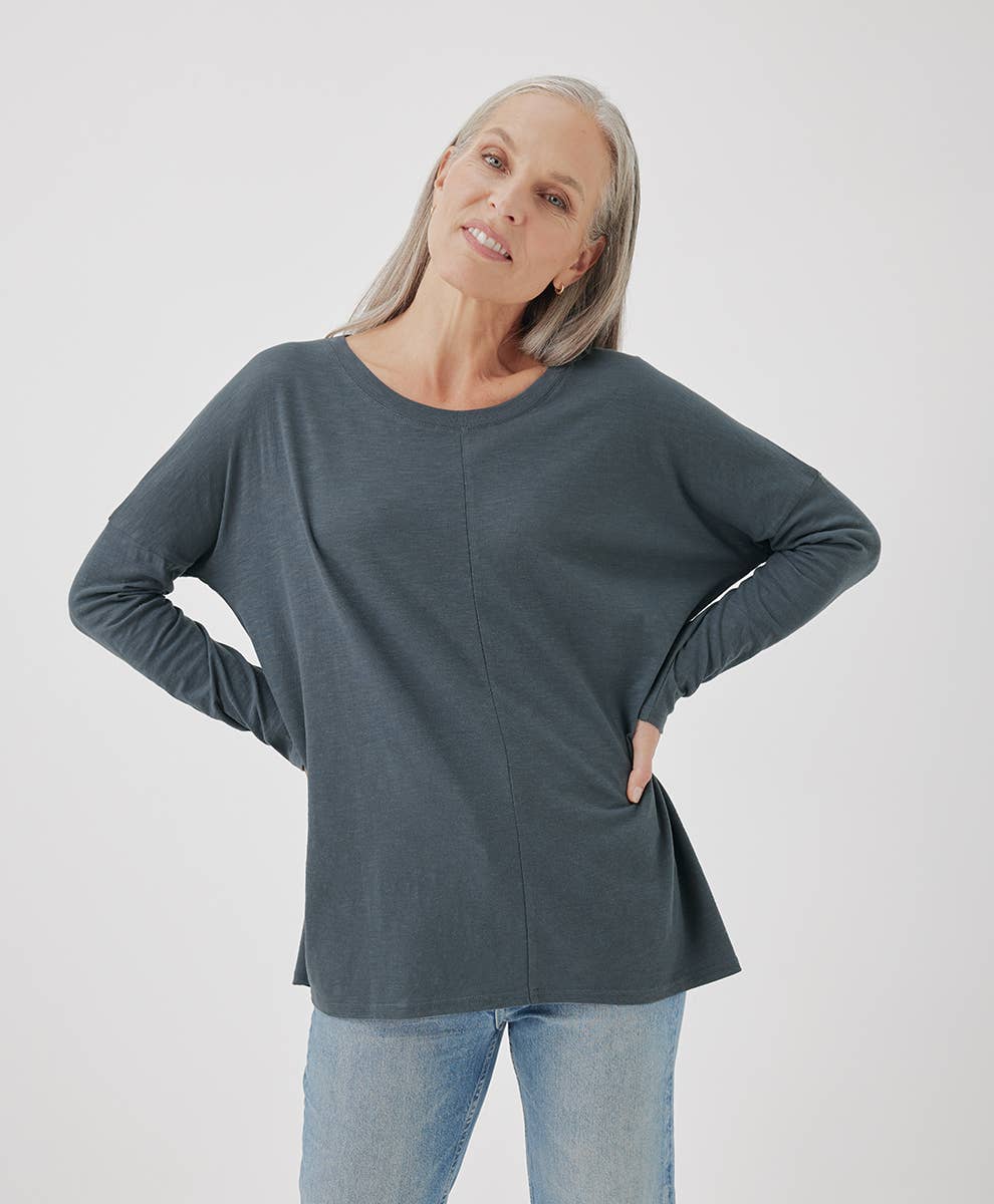 Pact - Women’s Featherweight Slub Airy Long Sleeve: Ore / Large