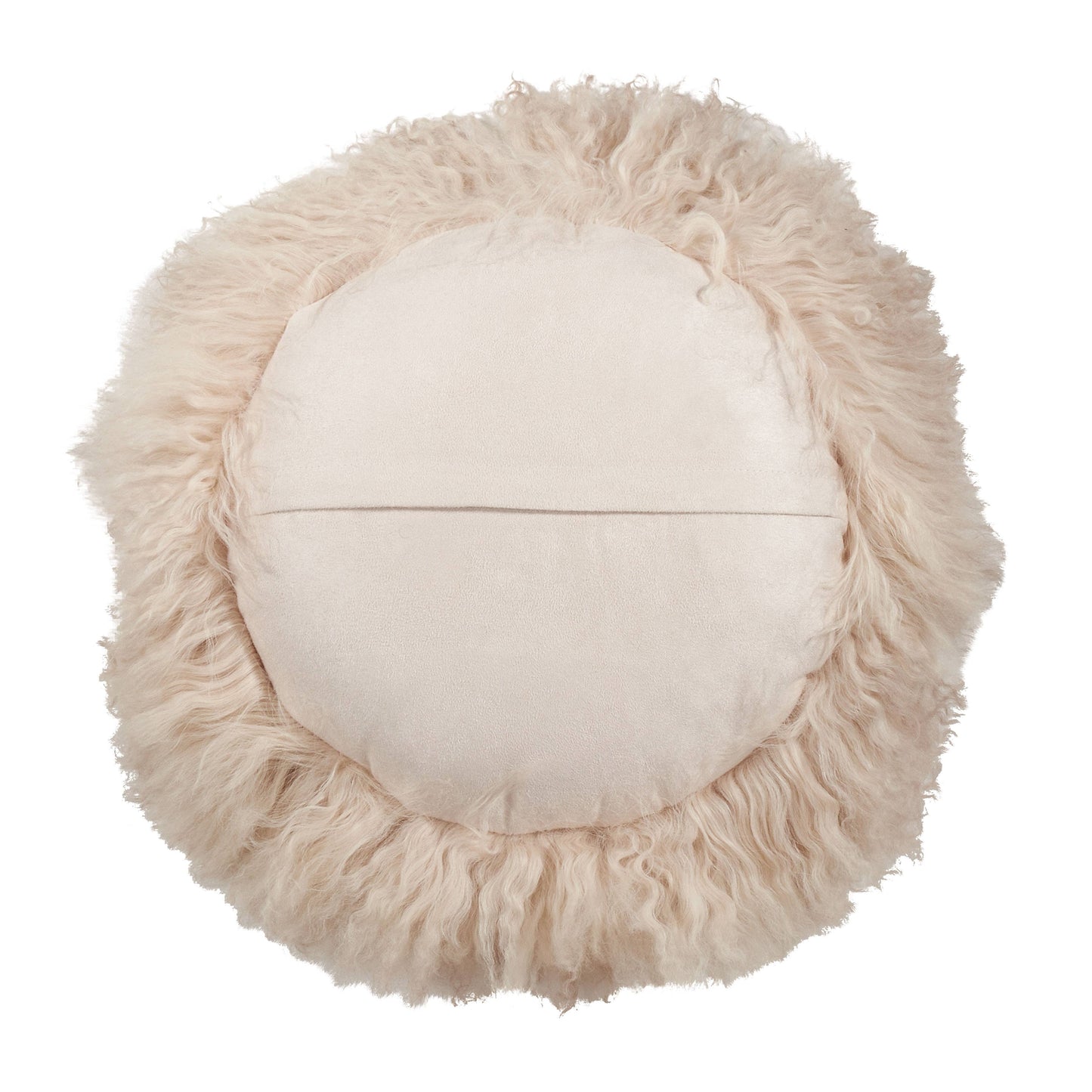 Saro Lifestyle - Mongolian Lamb Fur Pillow - Poly Filled: Oyster / Polyester Insert / 13"