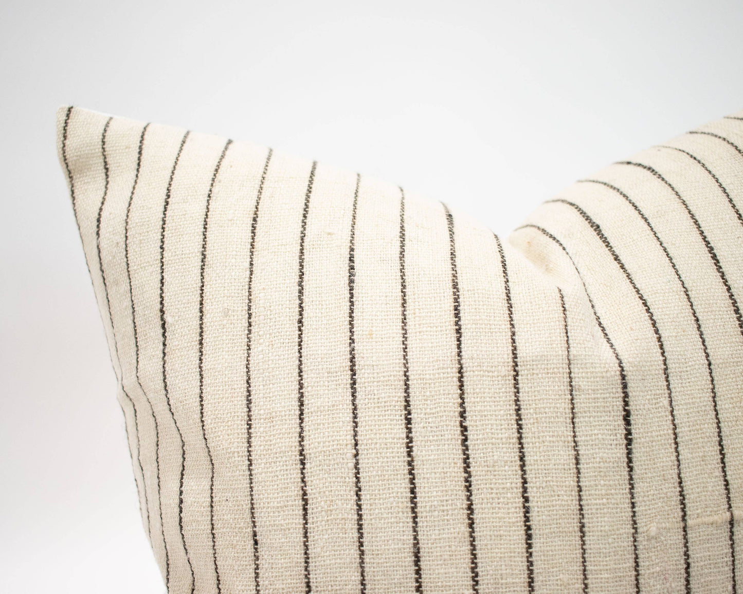 Charu Ecru 20" Wool-Linen Pillow