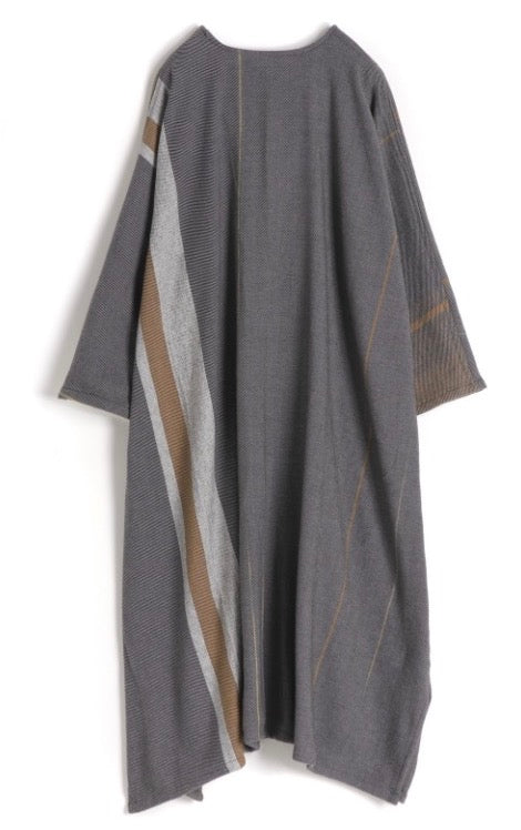 Tamaki-Niime Fuwa-T ALL - 3/4 length sleeve Wool-Cotton blend Kaftan from Japan