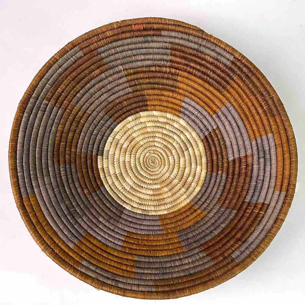 Rwenzori Raffia Shallow Basket/Bowl | 11"