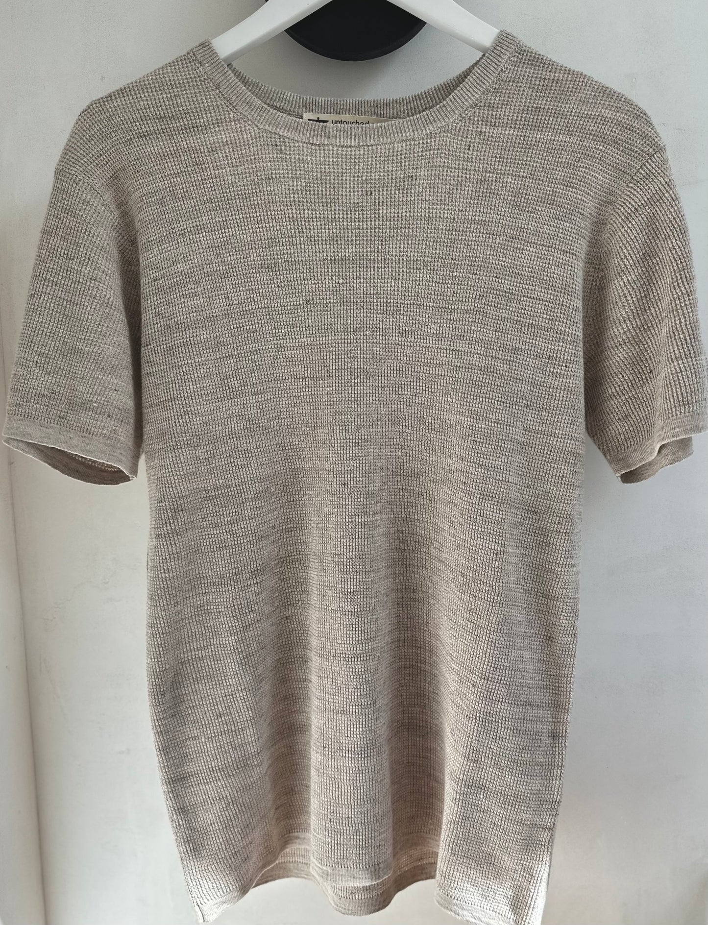 Knit Hollins Tee, Men's in Almond Flax and Cotton blend