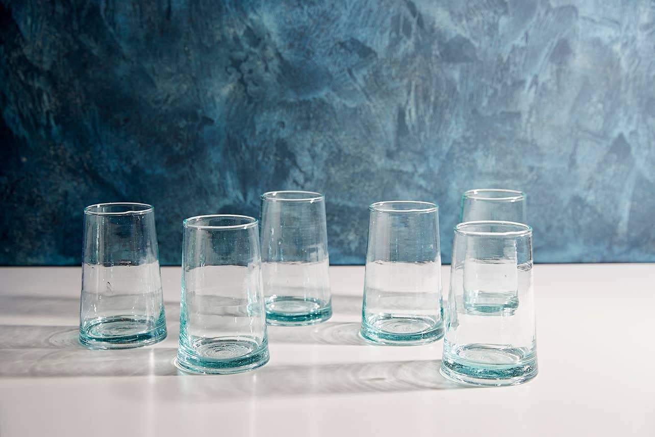 Recycled Glass Tumbler, Moroccan